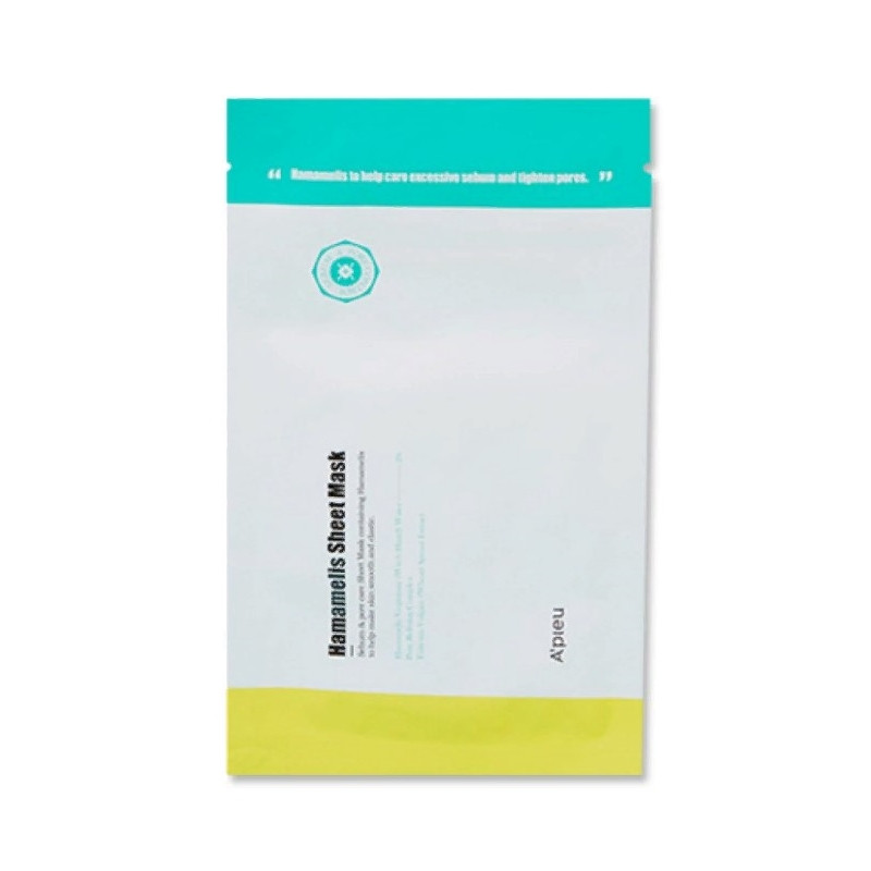 Тканевая маска для матирование кожи лица с гамамелисом A'pieu Hamamelis Sheet Mask 21 г (8809581450868)
