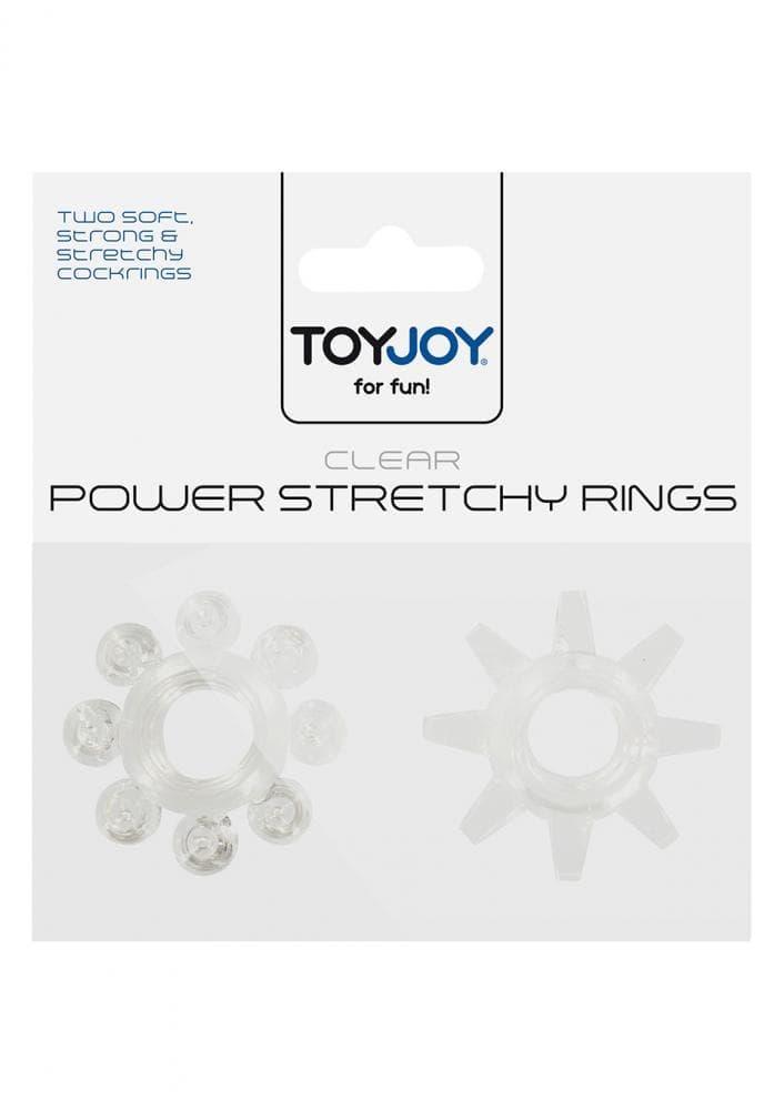 Эрекционные кольца Power Stretchy, 2 шт (белый) (8713221399298)