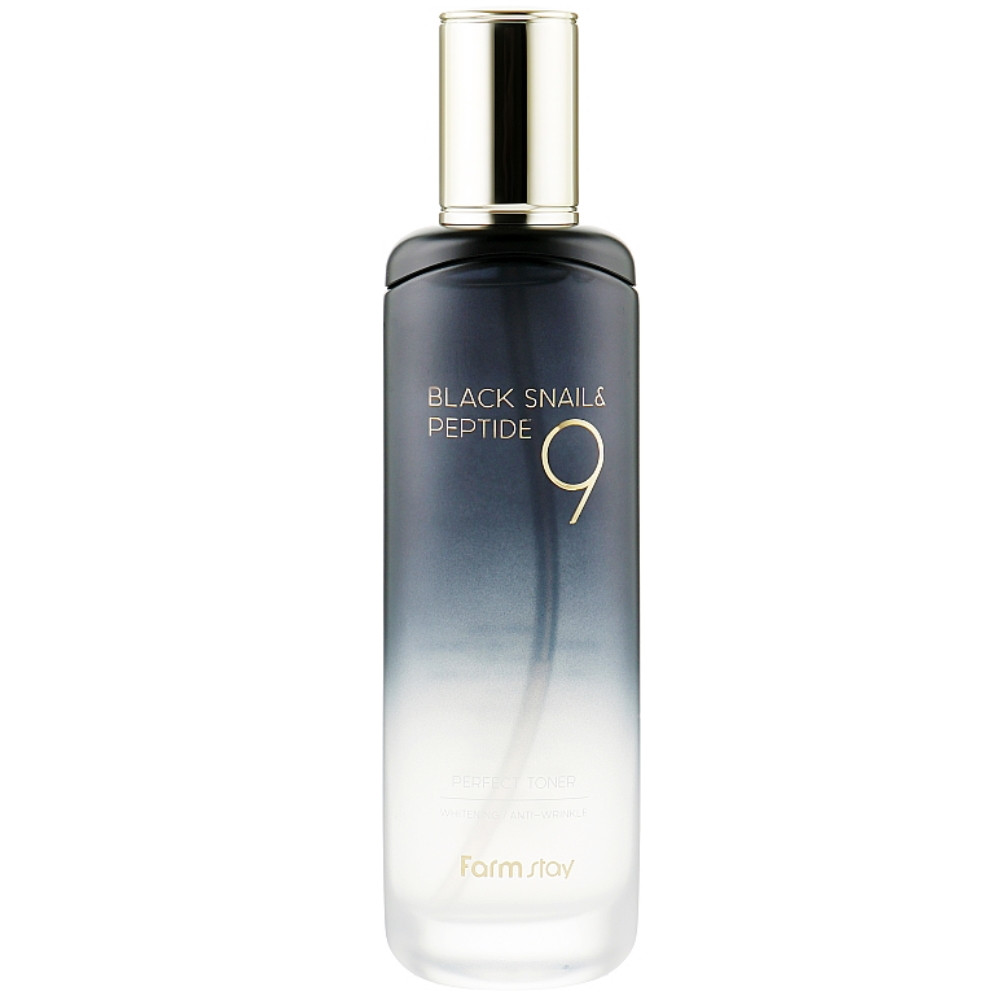 Омолаживающий улиточный тонер для лица с 9 пептидами Farmstay Black Snail & Peptide 9 Perfect Toner 120 мл