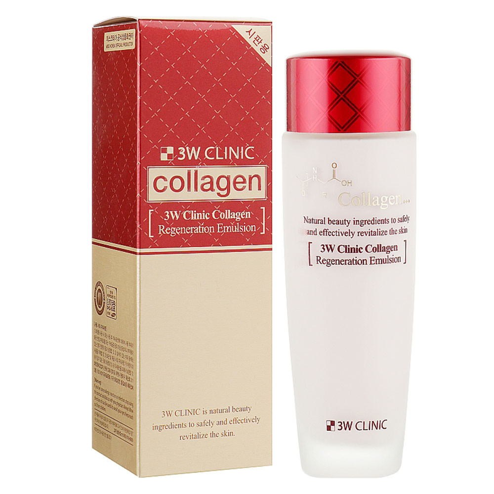 Регенерирующая эмульсия для лица с коллагеном 3W Clinic Collagen Regeneration Emulsion 150мл (8809305082726)