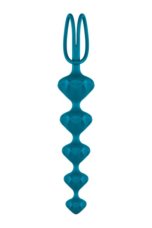 Satisfyer Love Beads Silicone — анальні ланцюжки, 20.5х3.7 см (різнобарвний) (Satisfyer BeadsSil.color)
