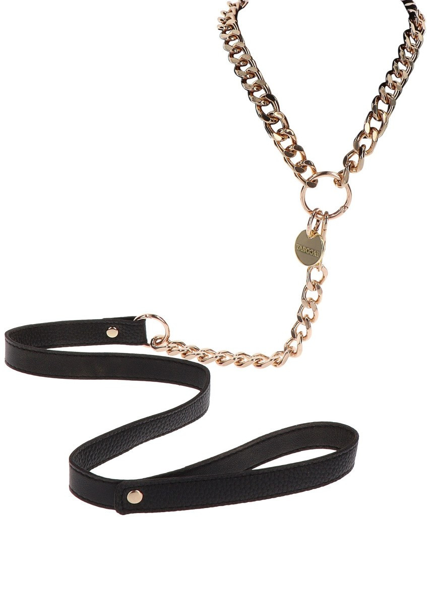 Taboom Statement Collar and leash — Нашийник із повідцем, (рожеве золото) (17304)