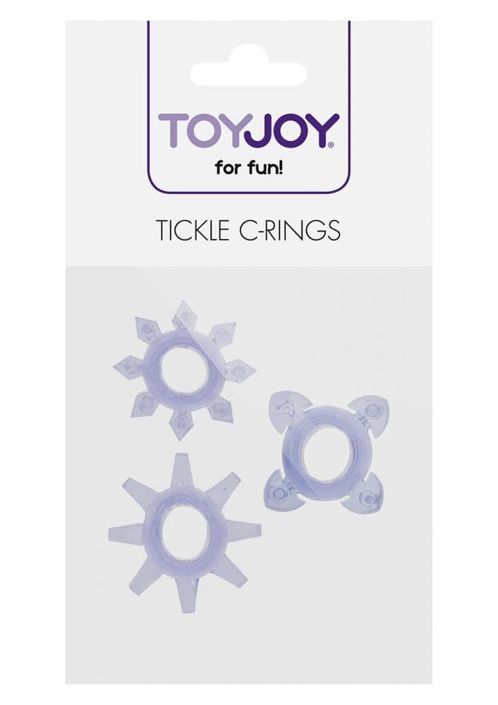 Tickle C-rings Purple - Набор эрекционных колец, 3 см (3 шт) (8713221461308)