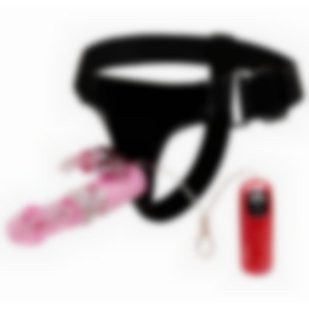 Страпон с вибрацией Baile Vibrator with pearls + bunny, 18 см (sl08495)
