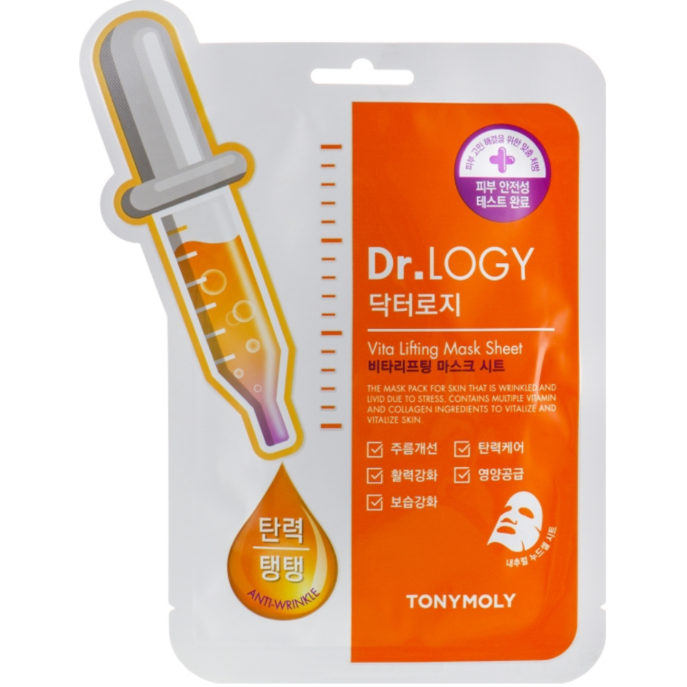 Ліфтинг маска для обличчя Tony Moly Dr.Logy Vita Lifting Mask Sheet 23 мл (8806194008783)