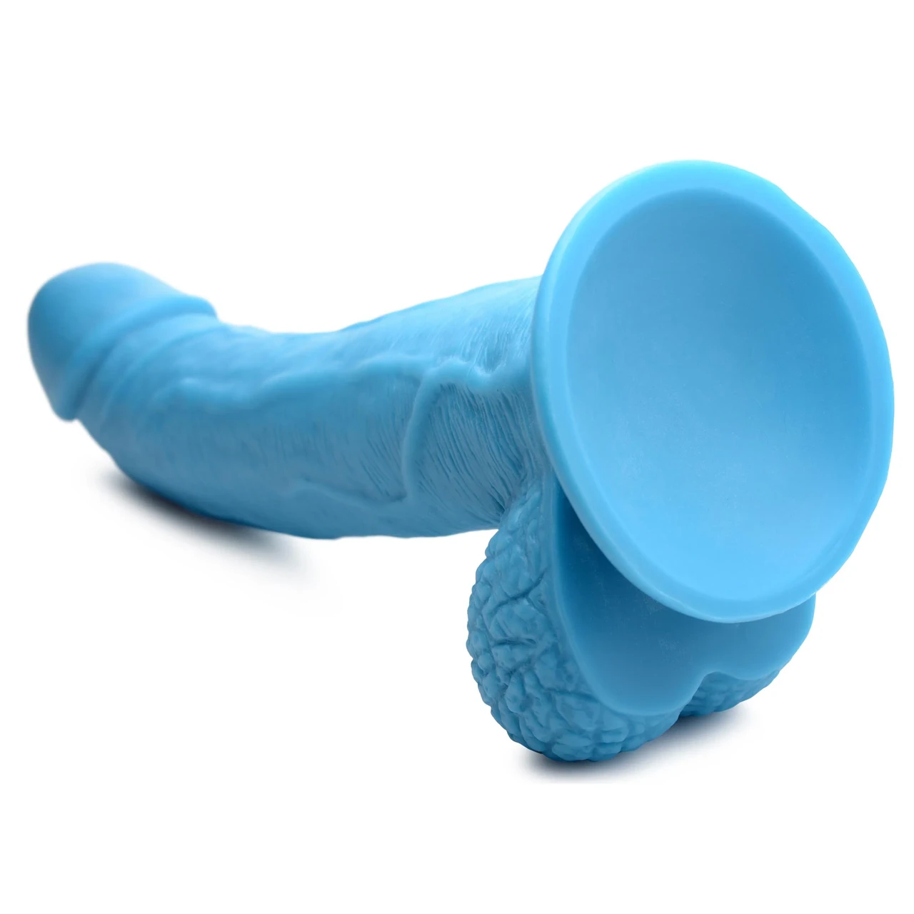 Pop Peckers 7.5" Dildo With Balls — Blue — Фаллоїмітатор, 21,5 см (блакитний) (848518044778)