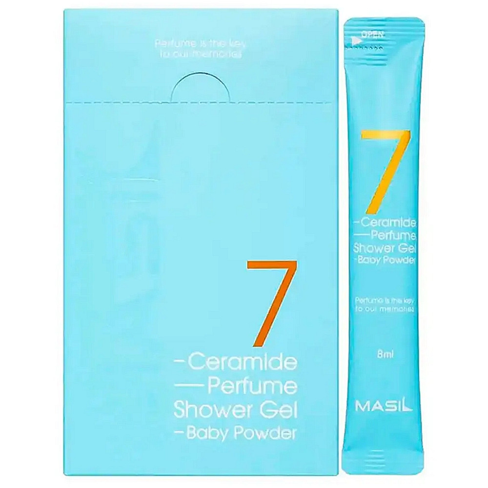 Парфюмированный гель для душа с церамидами Masil 7 Ceramide Perfume Shower Gel (Baby Powder) 20 шт * 8 мл (8809744062143)