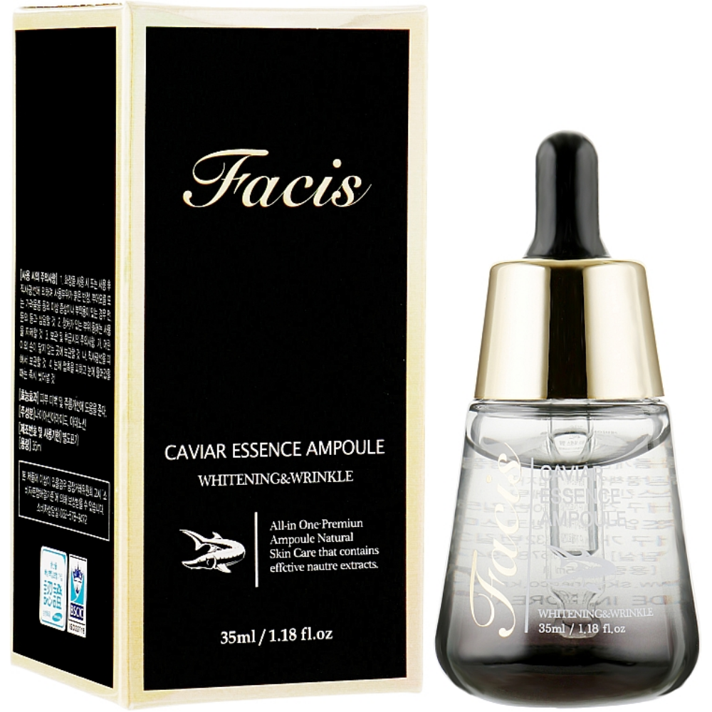 Антивікова ампульна сироватка для обличчя з екстрактом ікри Facis Caviar Essence Ampoule 35 мл