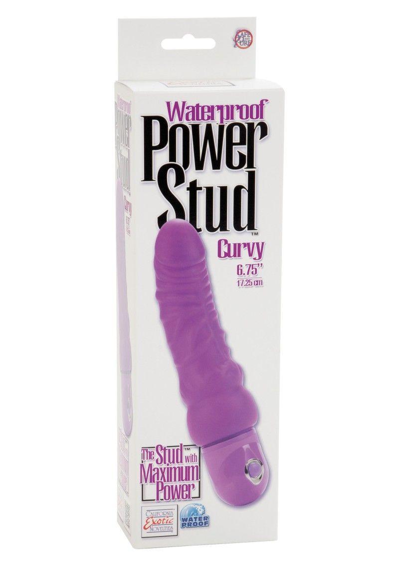 California Exotic Novelties Power Stud Curvy - Вибратор, 16x5 см (фиолетовый) (716770069931)