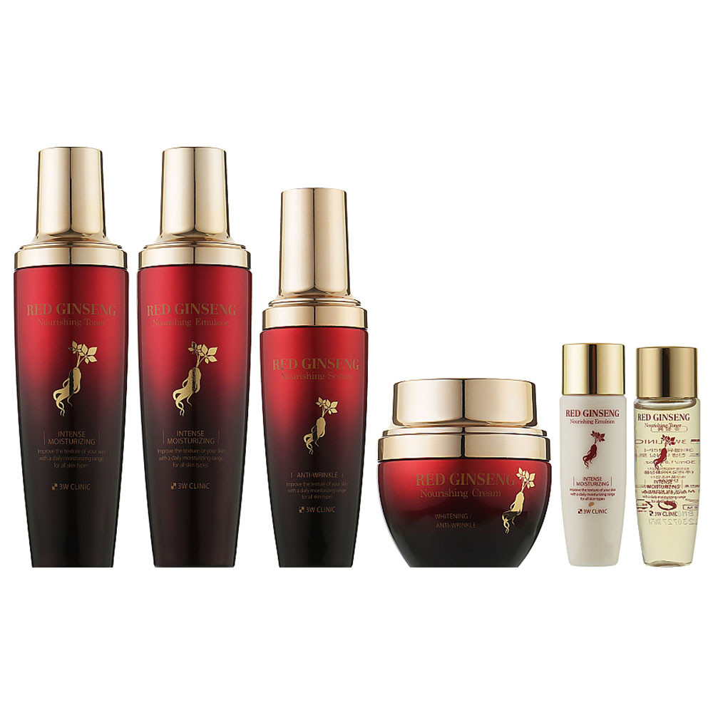 Набор косметики для лица 3W Clinic Red Ginseng Nourishing Skin Care Set 4 шт (8809445614894)