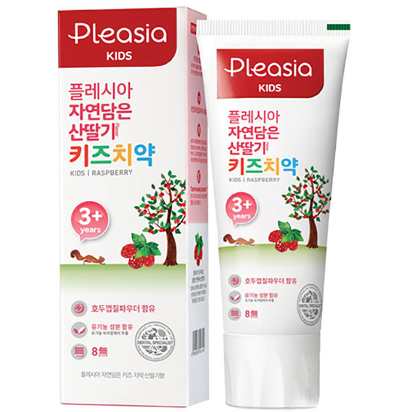 Дитяча зубна паста з малиновим смаком Amore Pacific Pleasia Kids Toothpaste Raspberry 80 г (8809559326140)