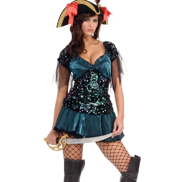 Rubies - High Seas Babe Blue Pirate Costume - Платье пиратки, XL (S7771XL)