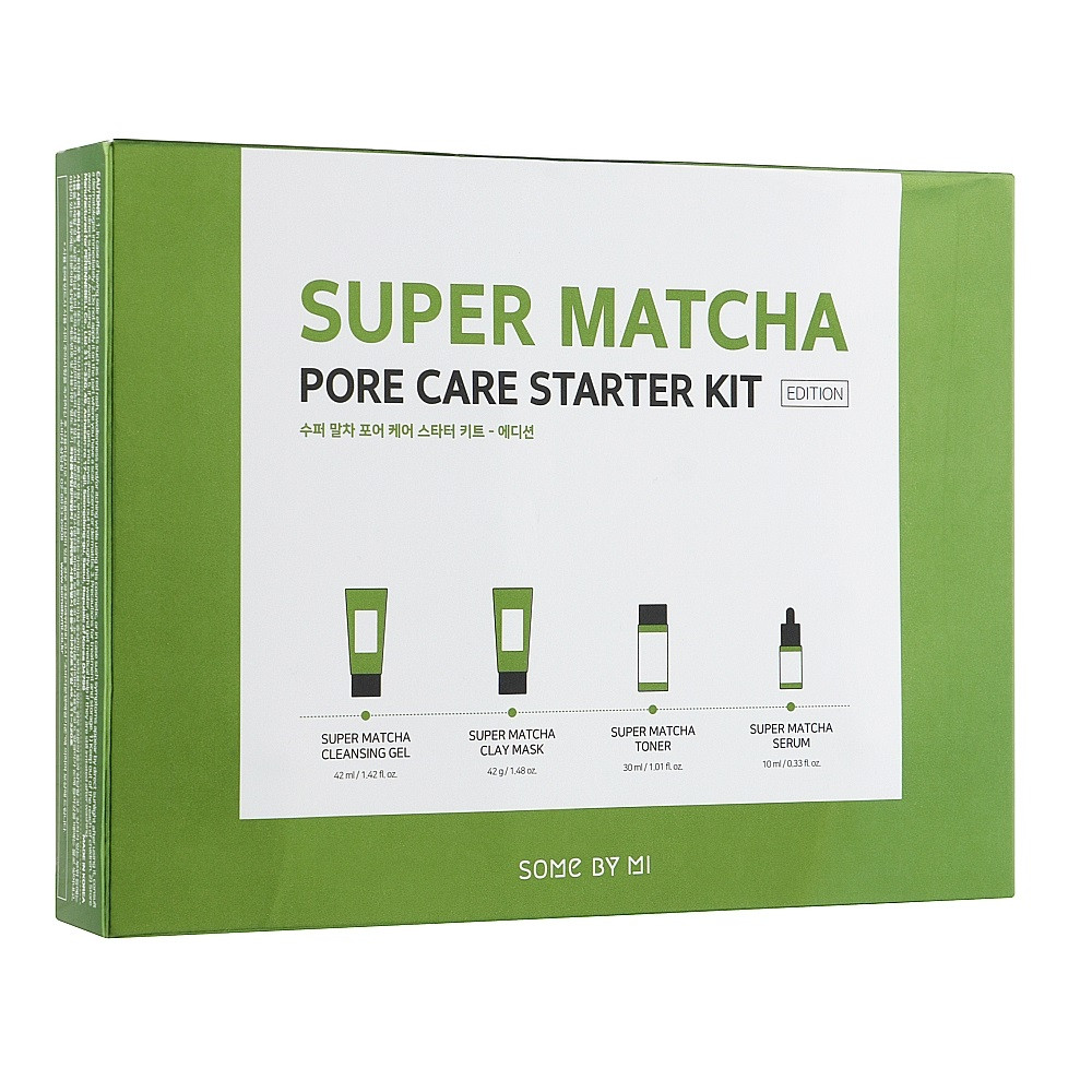 Набор косметики по уходу за лицом Some By Mi Super Matcha Pore Care Starter Kit, 4 шт