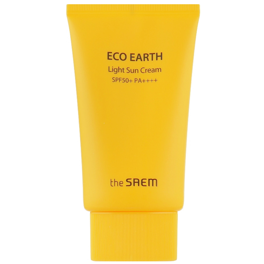 Легкий солнцезащитный крем The Saem Eco Earth Light Sun Cream SPF50+ PA+++ 50 г (8806164145906)