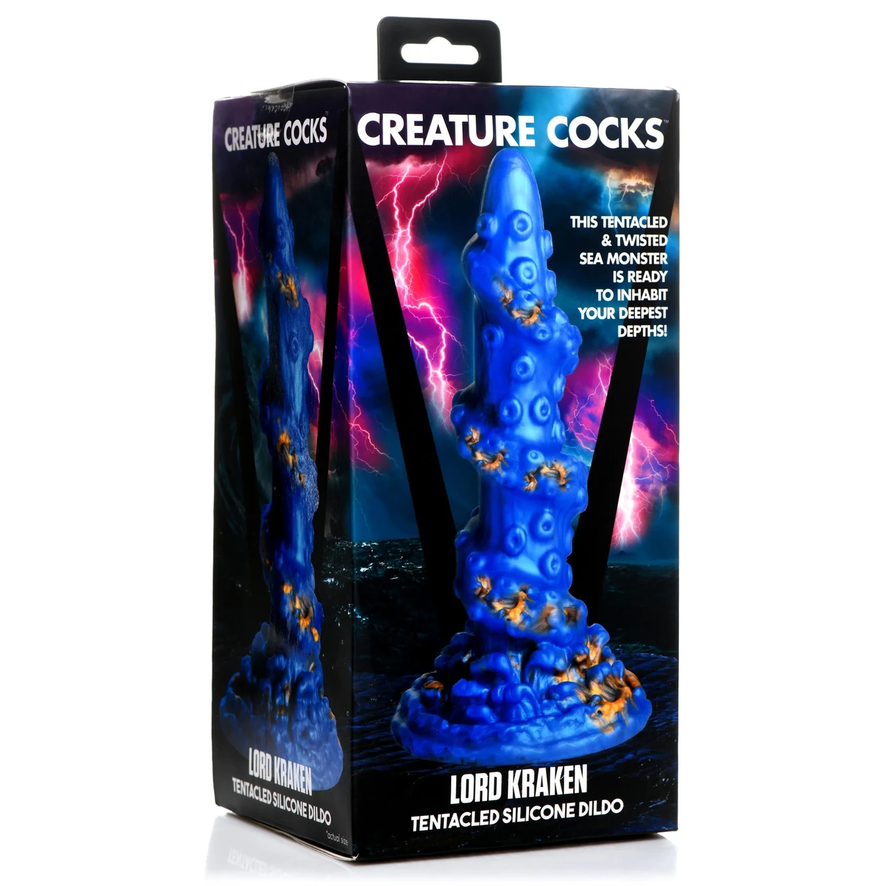 Creature Cocks Lord Kraken Tentacled Silicone Dildo — фантазійний фалоімітатор Кракен, 21.1х5.1 (синій з (848518050410)