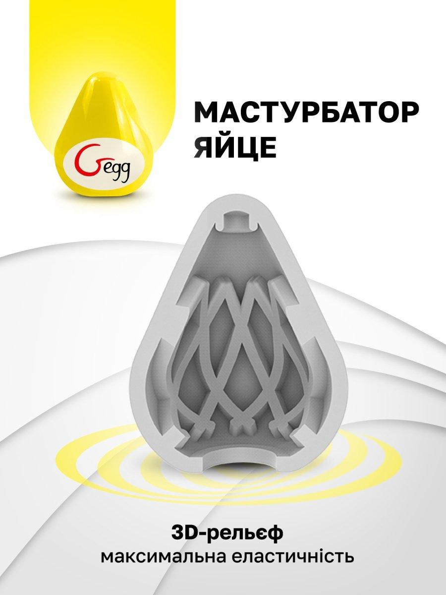 Gegg Yellow — Мастурбатор яйце, 6.5х5 см (5060320510844)