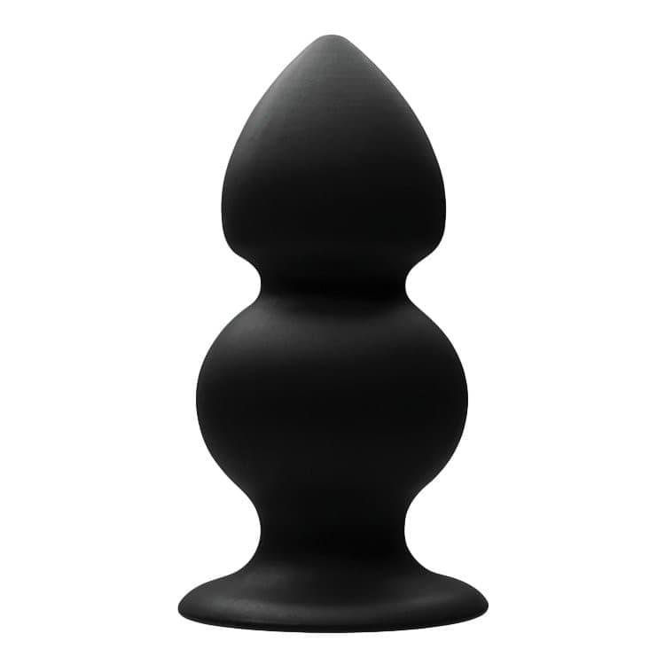Tom of Finland Weighted Silicone Anal Plug - Большая фигурная анальная пробка, 12,7х5,7 см (чёрный) (XRTF1373)