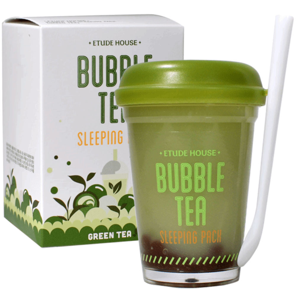 Нічна очищаюча маска з екстрактом зеленого чаю Etude House Bubble Sleeping Pack Green Tea 100 мл