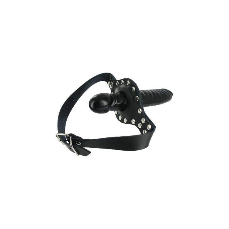 Strict Leather Ride Me Mouth Gag — кляп-фалос зі страпоном, 12х4 см (чорний) (848518003911)