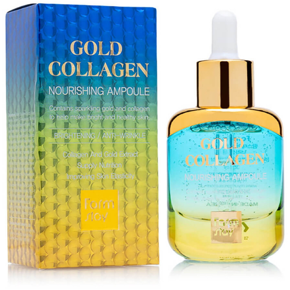 Ампула для лица с золотом и коллагеном Farmstay Gold Collagen Nourishing Ampoule 35 мл (8809595053666)