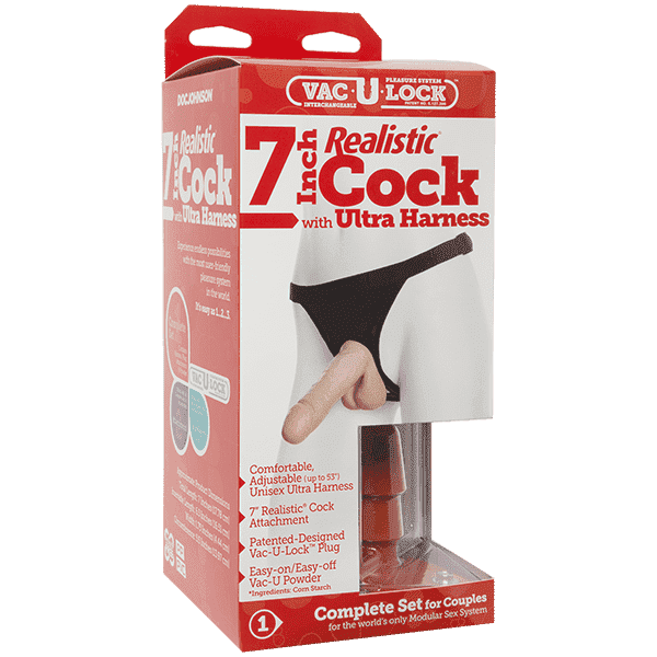 Трусики со страпоном Ultra Harness Realistic 7", 16 см (782421157203)