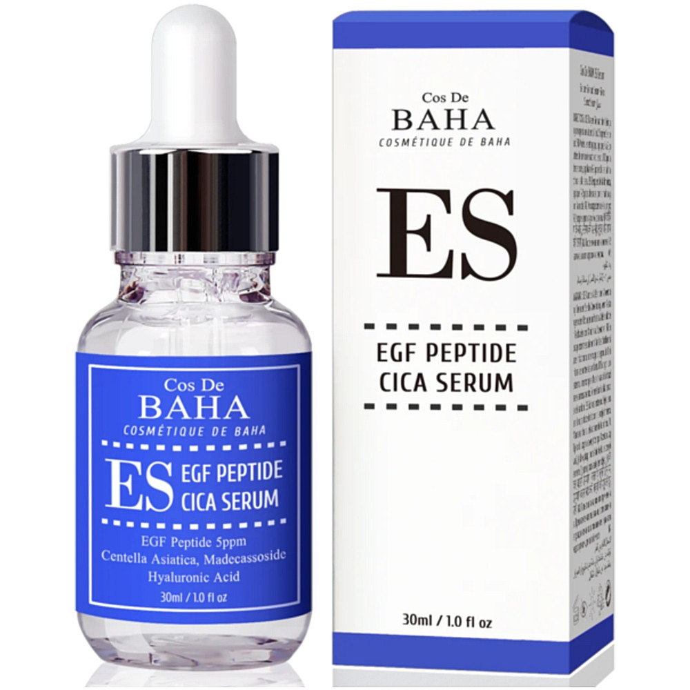 Сироватка з центелою та гіалуроновою кислотою Cos De Baha Egf Peptide Cica (Es) Facial Serum 30 мл (8809240319185)