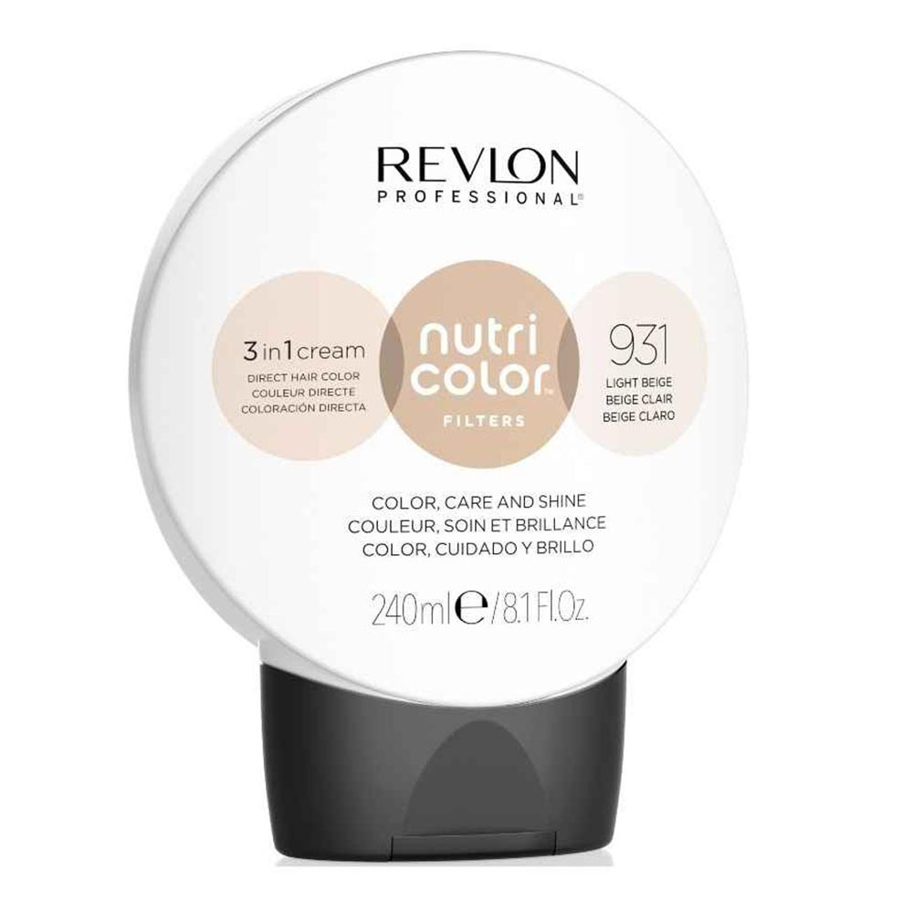 Тонирующий крем-бальзам для волос Revlon Professional Nutri Color Filters 931 - Light beige 240 мл (8007376047082)
