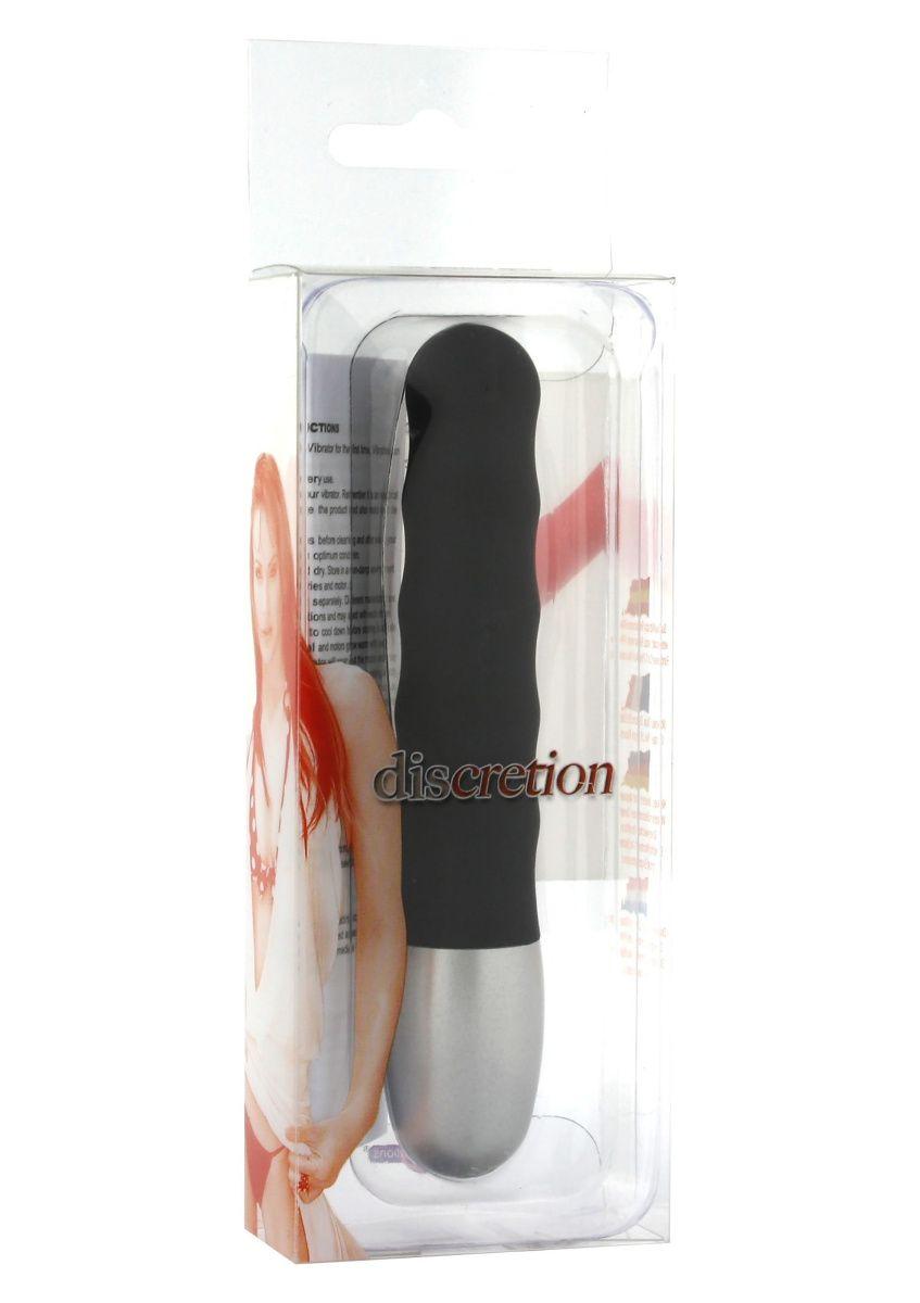 Seven CreationsDiscretion Ribbed Vibrator — Міні-вібратор, 11х2 см. (чорний) (4890888125379)