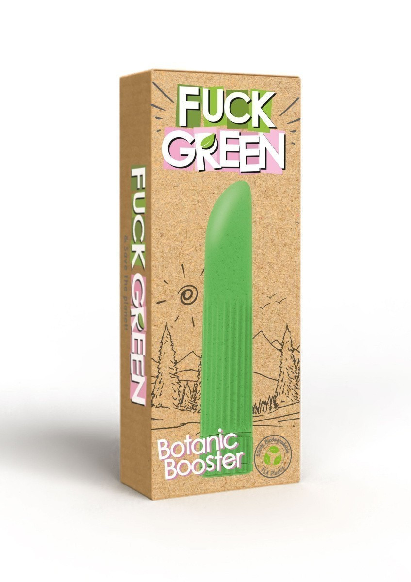 Fuck Green Botanic Booster — Вібростимулятор, 13 см (зелений) (32906Green)