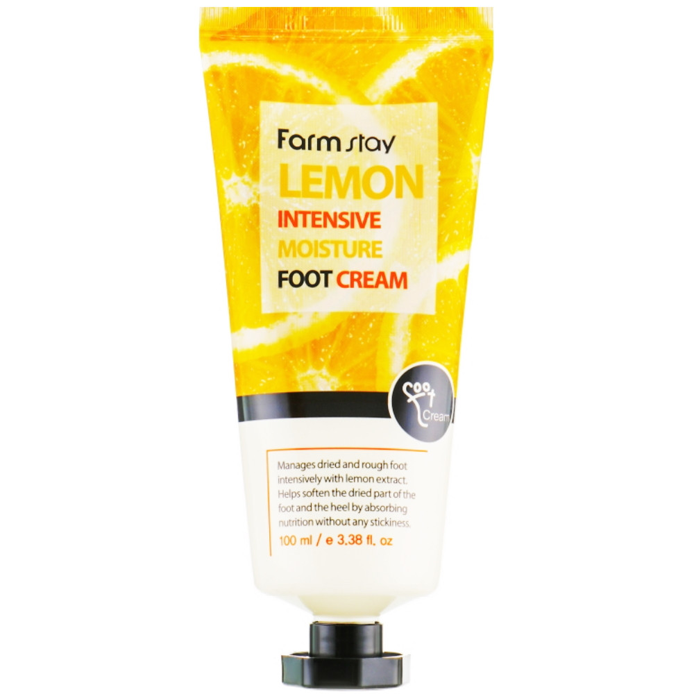 Увлажняющий крем для ног с экстрактом лимона FarmStay Lemon Intensive Moisture Foot Cream 100 мл