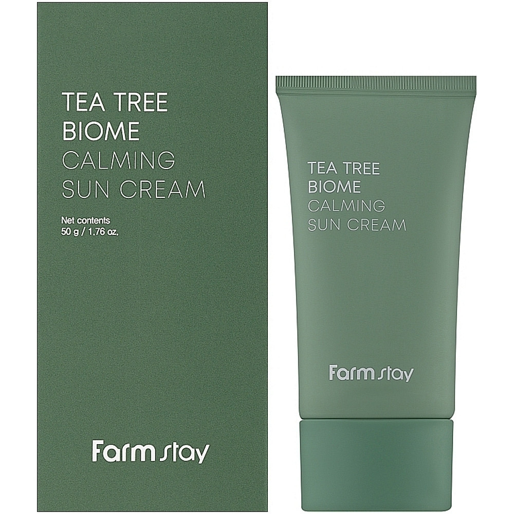 Успокаивающий солнцезащитный крем Farmstay Tea Tree Biome Calming Sun Cream 50 мл 50 мл (8809783327838)
