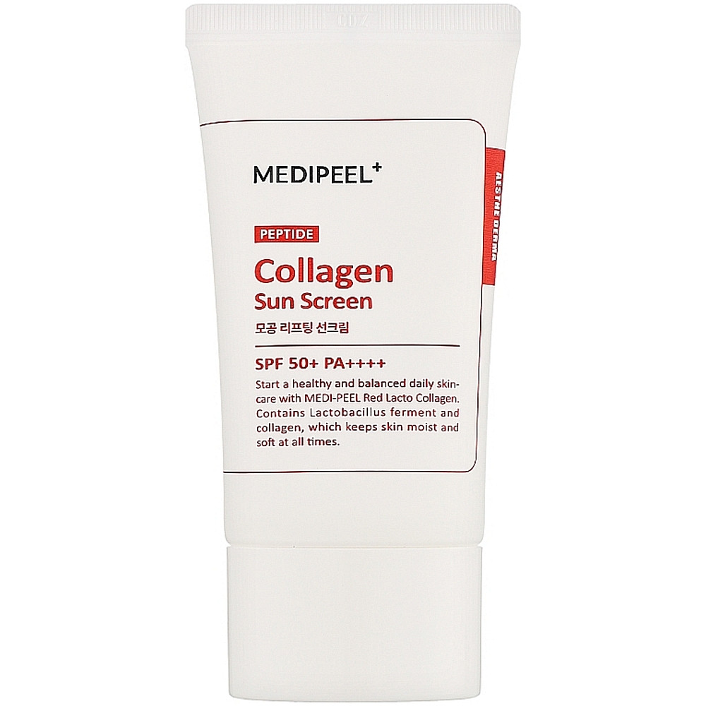 Сонцезахисний крем для звуження пор з колагеном і пептидами Medi-Peel Red Lacto Peptide Collagen Pore Lifting Sun Cream SPF 50+ (8809941823189)
