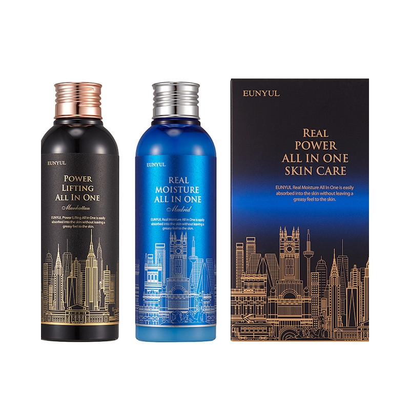 Набор для ухода за мужской кожей Eunyul Real Power All In One Skin Care set 200+200 мл (8809435403491)