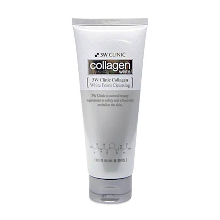 Осветляющая пенка для умывания с коллагеном 3W Clinic Collagen Whitening Foam Cleansing 180 мл (8809445612142)