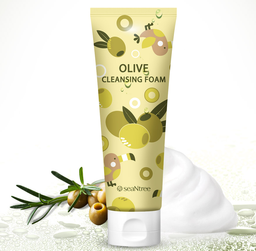 Пенка для умывания с экстрактом оливы SeaNtree Olive 100 Cleansing Foam 120 мл (8809476696487)