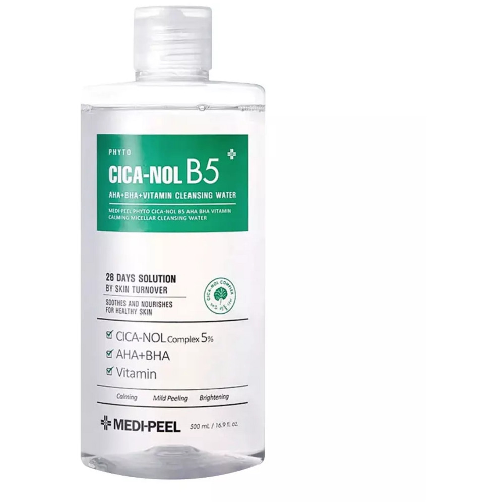 Очищувальна вода Medi-Peel Phyto Cica-Nol B5 Aha Bha Vitamin Calming Cleansing Water 500 мл (8809409341514)