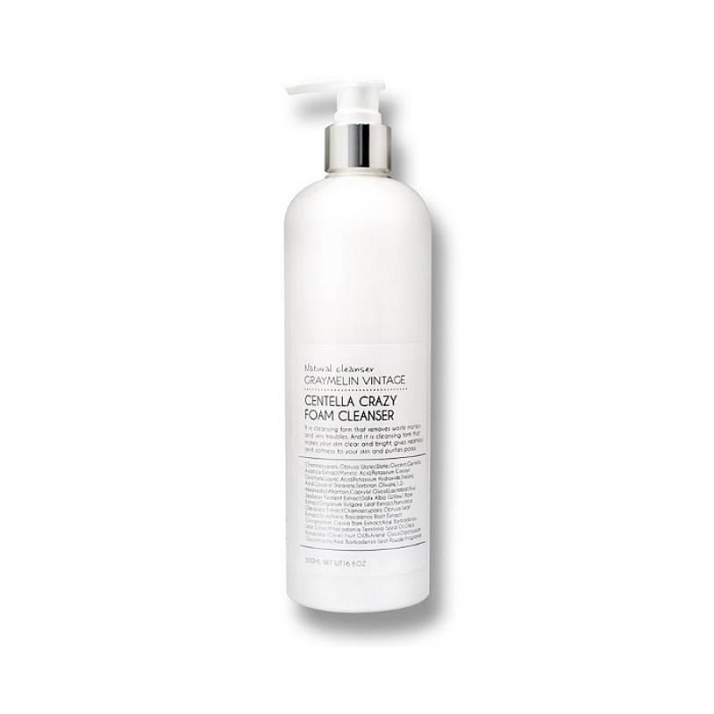 Очищающая пенка для умывания с экстрактом центеллы азиатской Graymelin Crazy Foam Cleanser Centella 500 мл