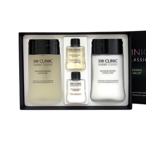 Набір догляду за чоловічою шкірою 3w Clinic Homme Classic Moisturizing Freshness Essentia 2 Items Set 360 мл