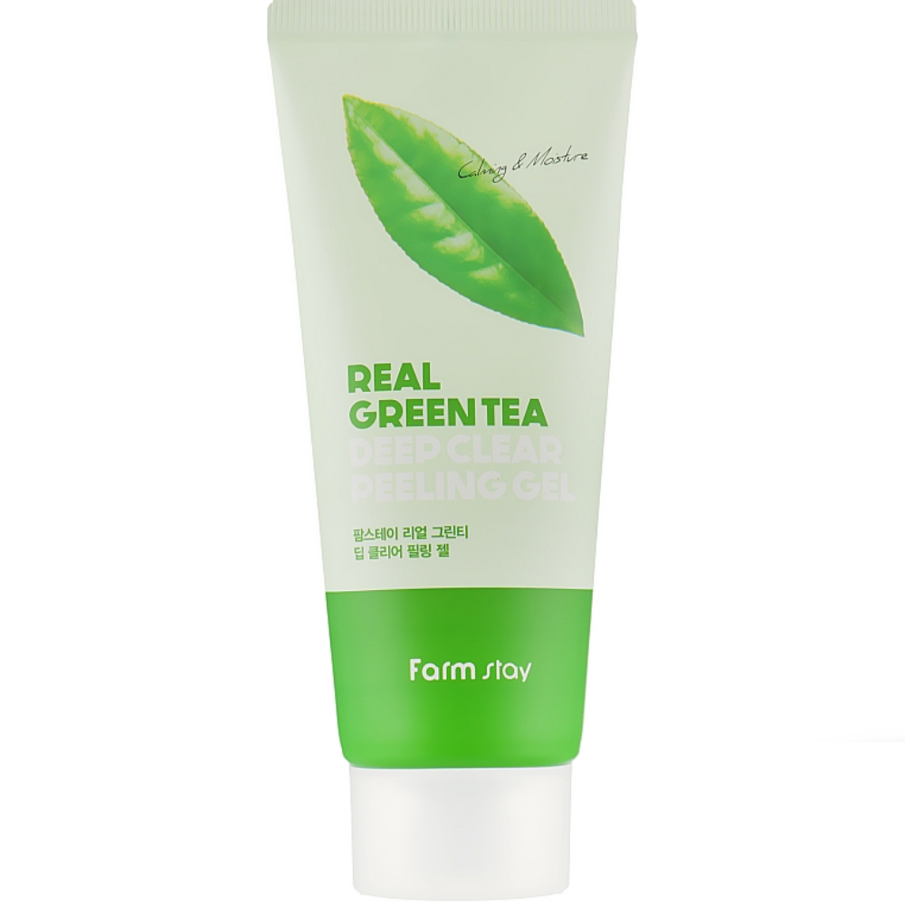 Пілінг-гель для обличчя з екстрактом зеленого чаю Farmstay Real Green Tea Clear Peeling Gel 100 мл