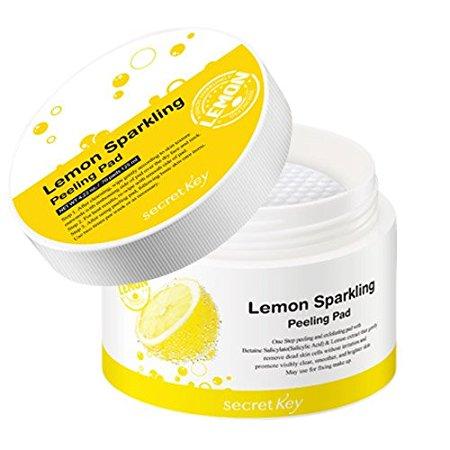 Очищающие пилинг-диски для лица с лимонным соком Secret Key Lemon Sparkling Peeling Pad 70 шт (8809305999826)