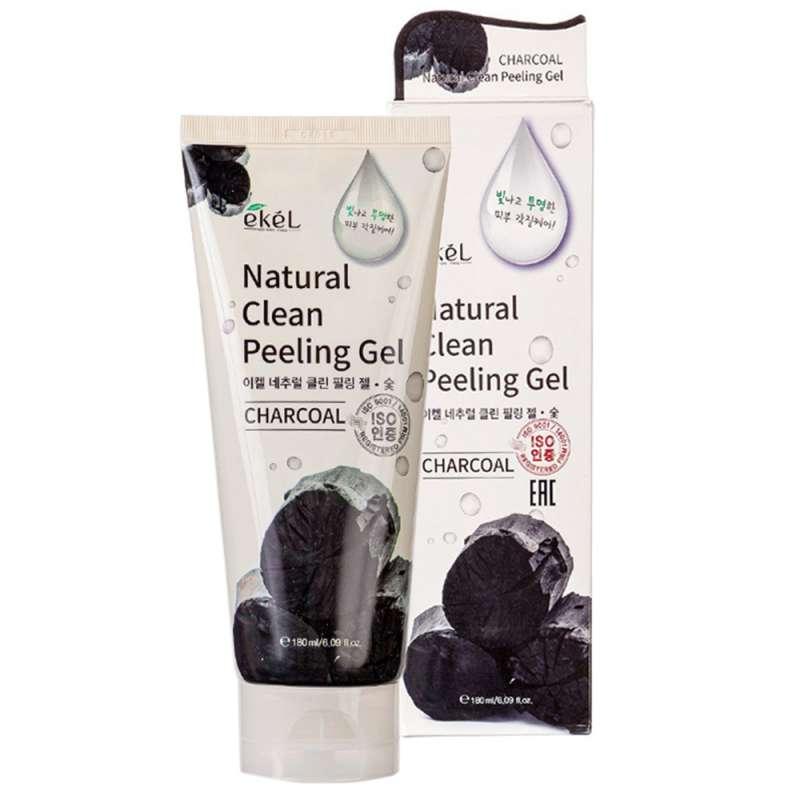 Пилинг-гель для лица "Древесный уголь" Ekel Charcoal Natural Clean Peeling Gel 180 мл
