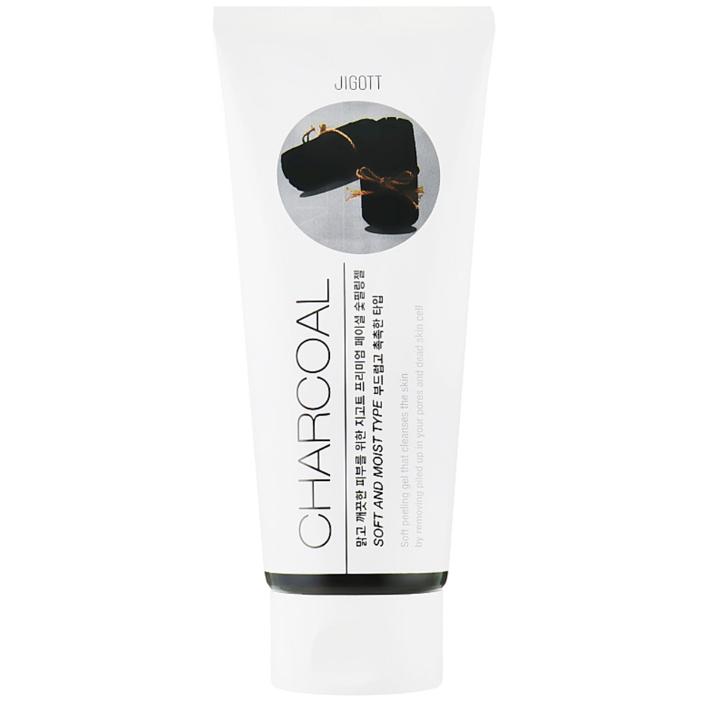 Пілінг-гель для обличчя з чорним вугіллям Jigott Premium Facial Charcoal Peeling Gel 180 мл