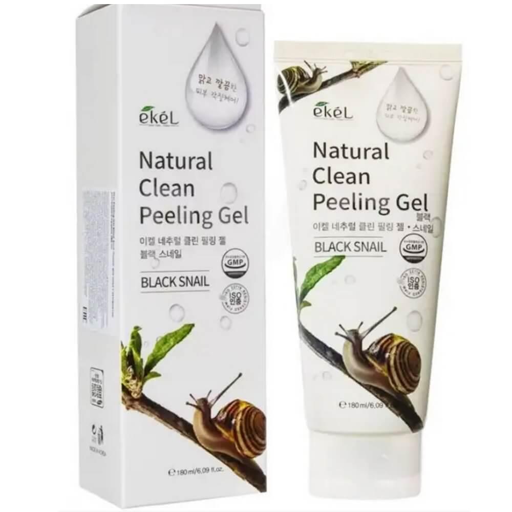 Пілінг-гель для обличчя з муцином равлика Ekel Black Snail Natural Clean Peeling Gel 180 мл