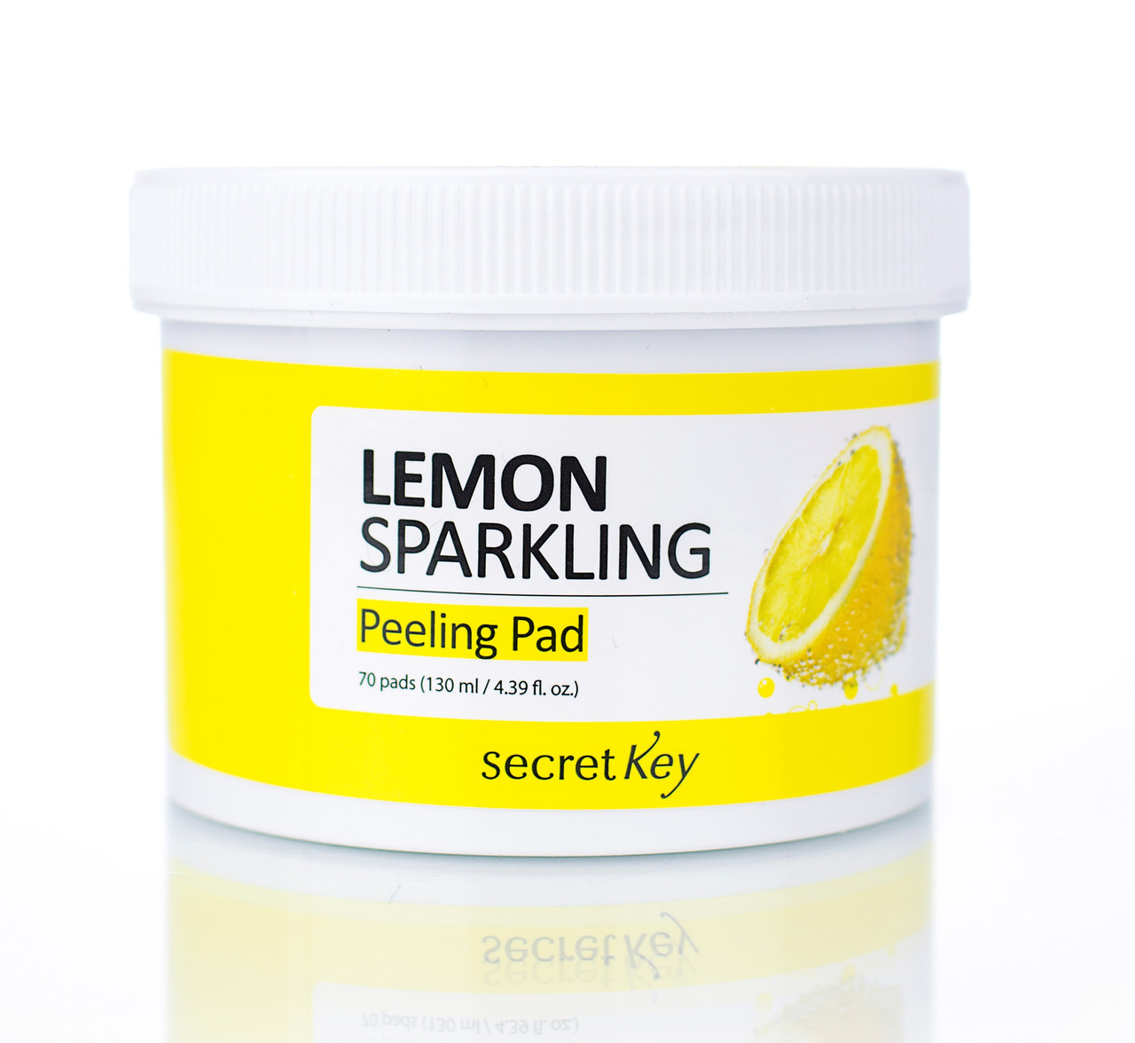 Очищающие пилинг-диски для лица с лимонным соком Secret Key Lemon Sparkling Peeling Pad 70 шт (8809305999826)