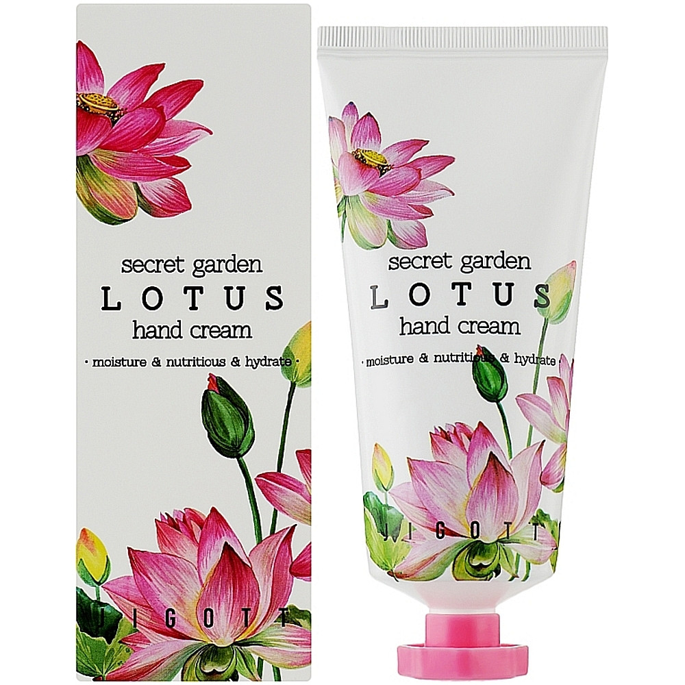 Крем для рук з екстрактом лотоса Jigott Secret Garden Lotus Hand Cream 100 мл (8809541281976)
