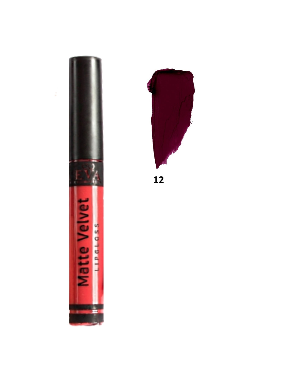 Матовий блиск для губ Eva Cosmetics "Matte Velvet" Відтінок №12