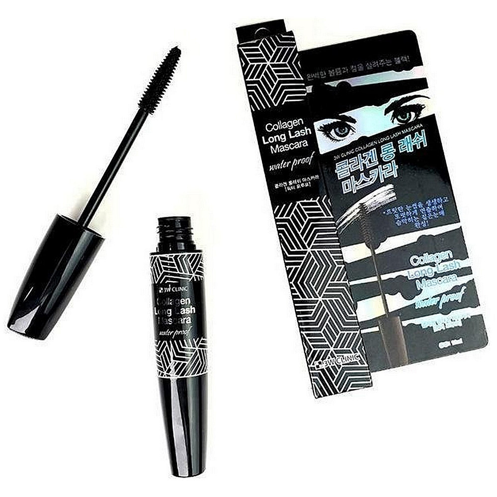 Тушь для ресниц водостойкая удлиняющая с коллагеном 3W Clinic Collagen Long Lash Mascara Black 12 мл (8809442226861)