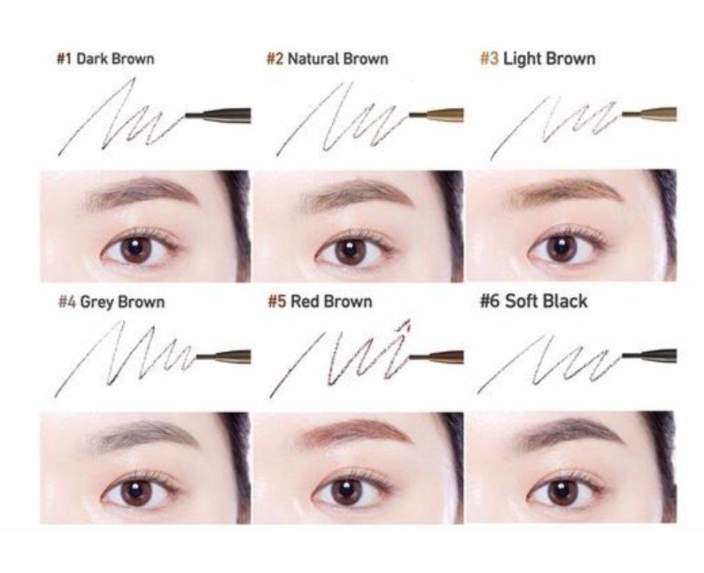 Автоматичний тонкий олівець для брів Etude House Drawing Slim Eyebrow # 2 Natural Brown