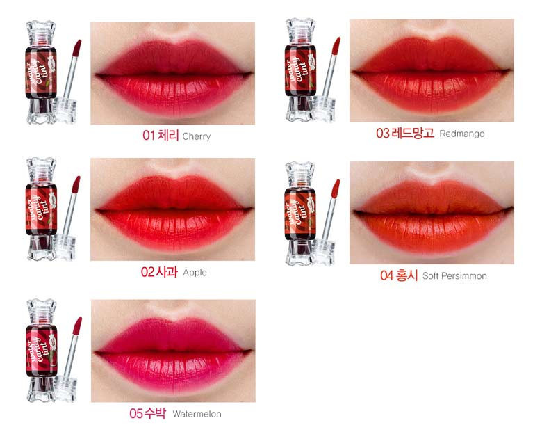 Жидкий тинт для губ Конфетка The Saem Saemmul Water Candy Tint 01 Cherry 10 г (8806164143803)