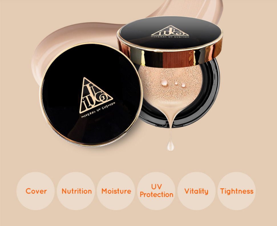 Матуючий кушон для обличчя з екстрактом равлика Jigott Mineral UV Snail Cushion SPF 50 + / PA +++ 18 г (з